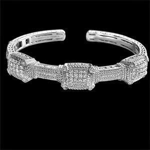 Judith Ripka Silver Bracelet with many diamonique Accents